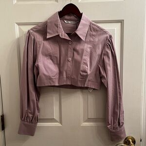 New Zara Crop Button-up